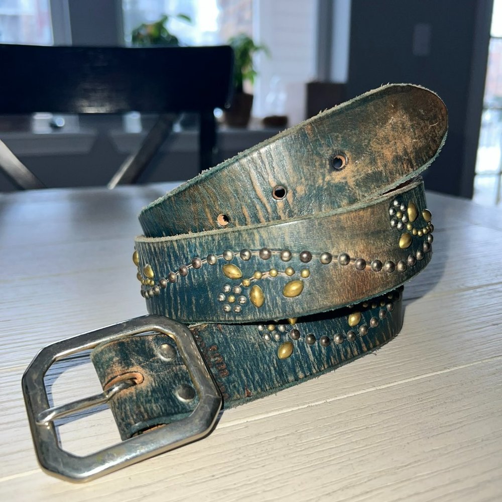 Jeff Galea Belts - RARE studded turquoise